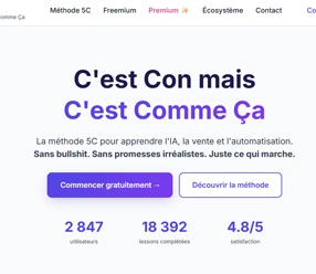 Plateforme e-learning Les 5C - Méthodologie d'apprentissage